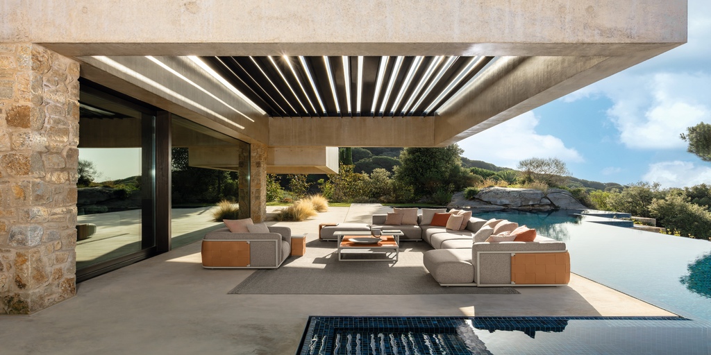 An overview of outdoor sofas signed TALENTI