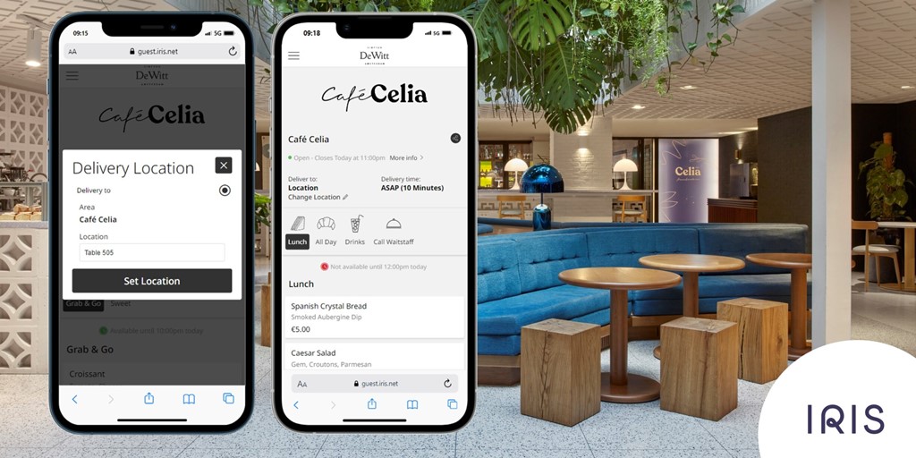 Kimpton De Witt partners with IRIS to provide guests with a self-serve, mobile F&B ordering experience