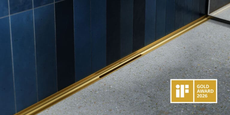 TECEdrainway shower channel wins the iF DESIGN AWARD 2026 GOLD